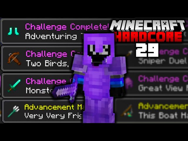 COMPLETING EVERY ACHIEVEMENT in MINECRAFT HARDCORE (#29)