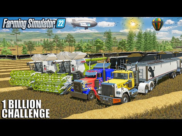 Cutting CANOLA & Selling 5.5 MILLION SILAGE | 1 BILLION Challenge | Farming Simulator 22
