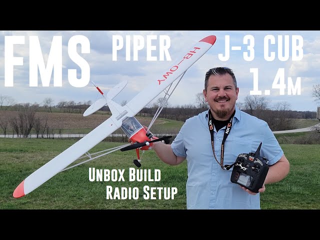 FMS - Piper J-3 Cub - 1.4m - Unbox, Build, & Radio Setup