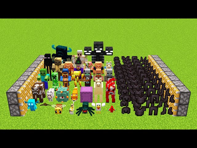 all mobs and X999 netherite armor combined