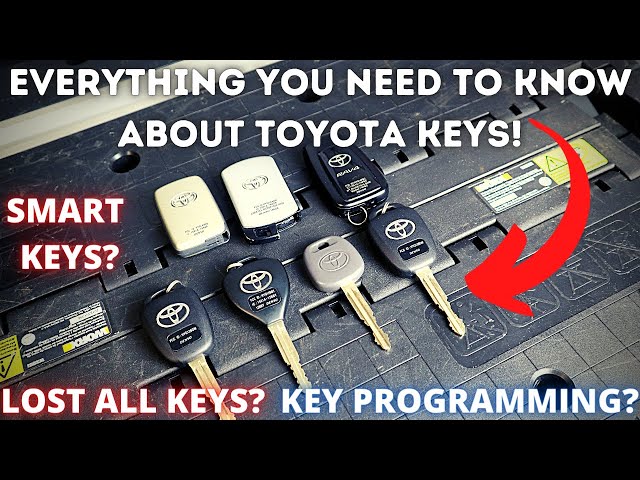 All you need to know about Toyota Keys Mechanical and Smart keys