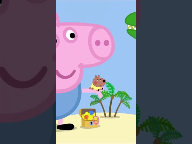 Giant George Meets The Giant Dinosaur #shorts #peppapig