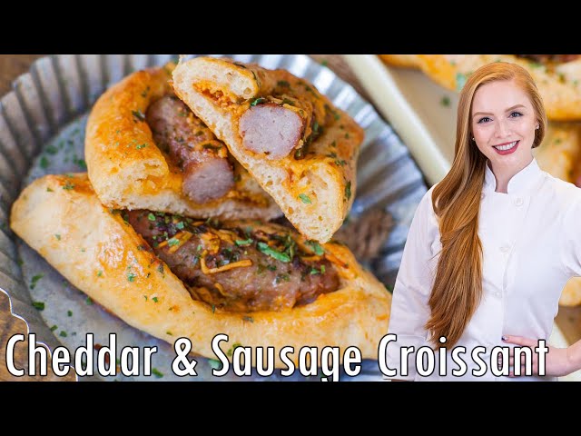 EASY Breakfast Cheddar & Sausage Croissants - Just 6 Ingredients!! Kid-Approved, Family Favorite!