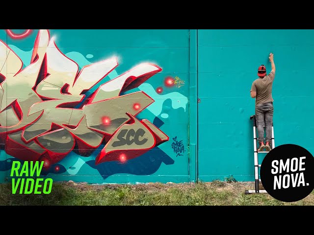 painting on BIGGEST Graffiti Wall in Germany | Full Process