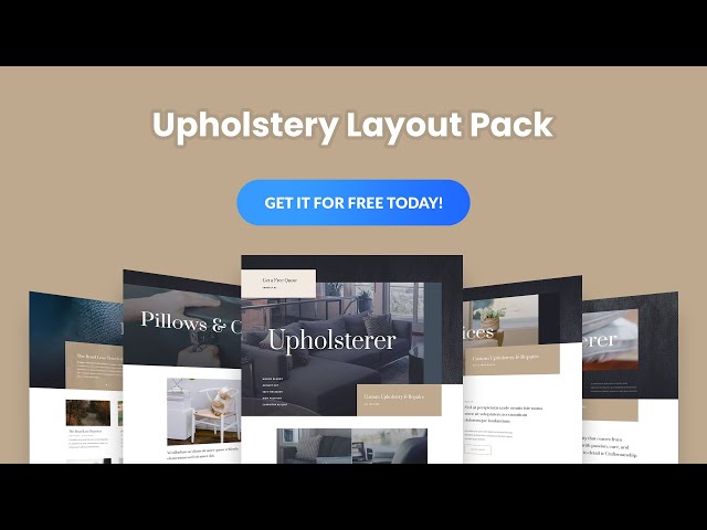 Get a FREE Upholstery Layout Pack for Divi