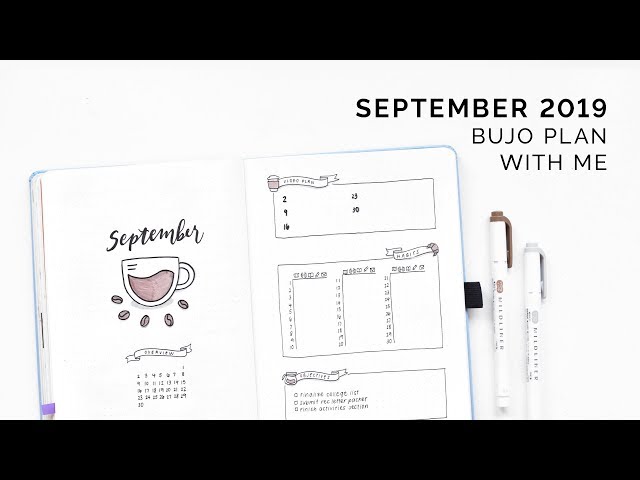 minimal bullet journal plan with me ☕ september 2019