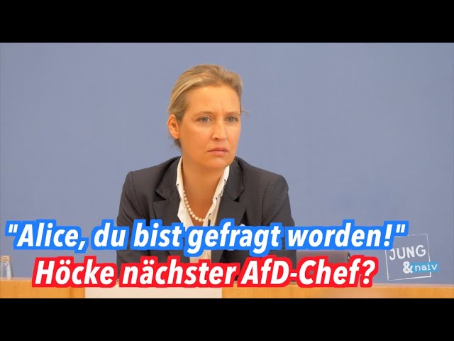 Alice Weidel hat keinen Bock auf Frage: "Höcke als nächster AfD-Parteivorsitzender?"