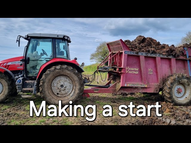 Muck spreading and ploughing.