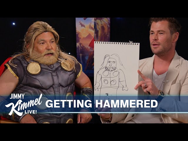 Guillermo Plays Spin the Hammer with the Cast of Thor: Love and Thunder