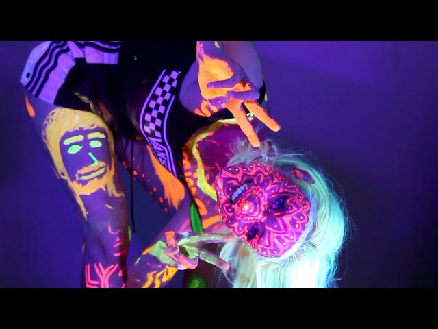 painting my whole body with UV paint and living my life