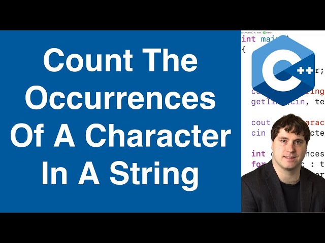 Count The Occurrences Of A Character In A String | C++ Example