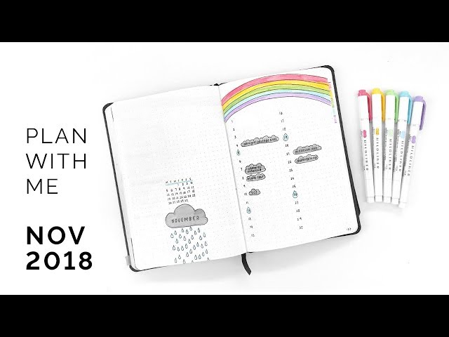bullet journal plan with me 🌈 november 2018