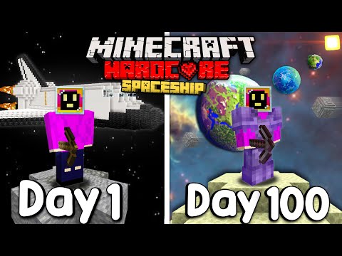 I Survived 100 Days In A Spaceship In Hardcore Minecraft... Here's What Happened