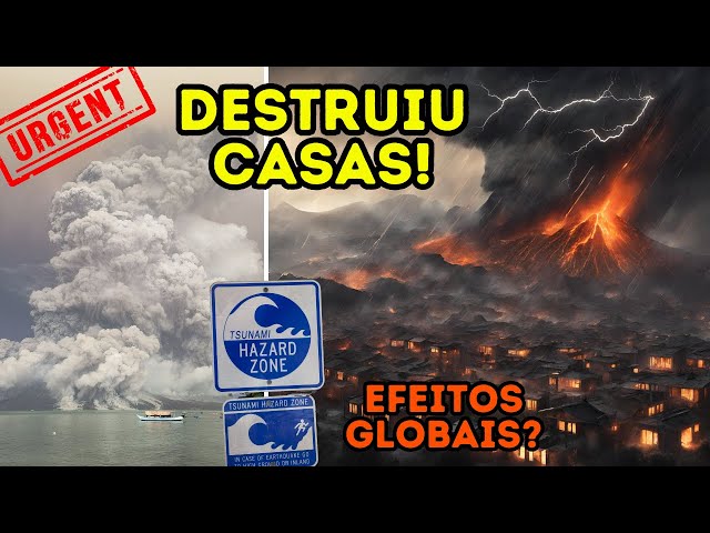 VULCÃO RUANG EXPLODIU e destruiu casas! Mais de 16 MIL RAIOS  e RISCO DE TSUNAMI!