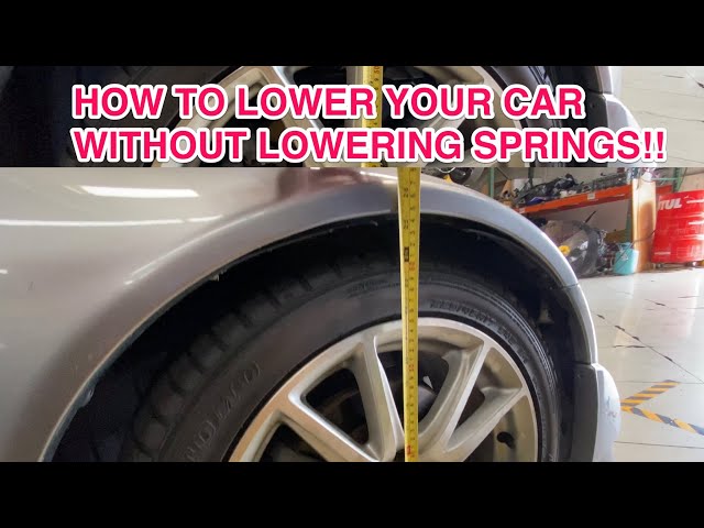 How to lower your car without Lowering springs!!
