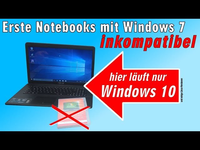 Neue Notebooks Windows 7 inkompatibel - Installation hängt - Laptop nur Windows 10 kompatibel - [4K]