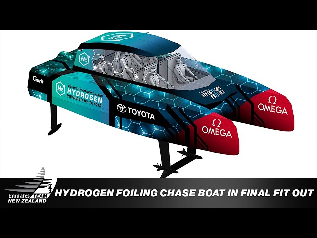 Hydrogen Foiling Chase Boat In Final Fit Out