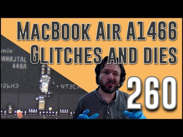 #260 Macbook Air A1466; Green Light, no boot and screen artefacts