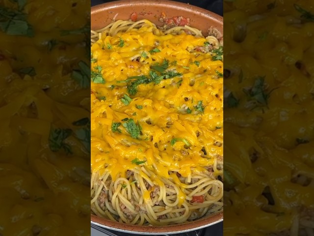 Taco Spaghetti Recipe Best Taco Pasta Ever!! #shorts