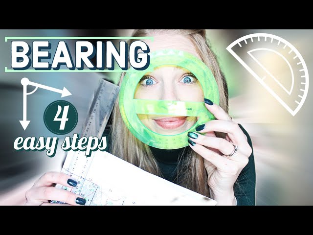 HOW TO measure BEARING with a 360° OR 180° protractor - *4 easy steps*