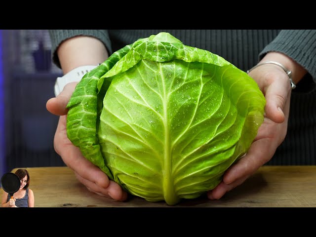 Cabbage with onions is tastier than meat. Why didn't I know this recipe? ASMR recipe