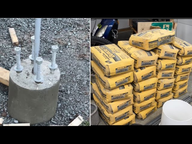 Installing led parking lot light pole part 1 (pouring concrete base)