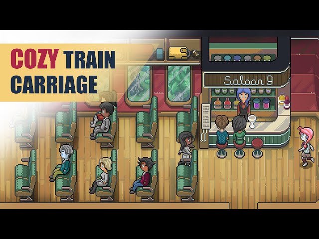 Cozy Train Carriage - Pixel Art Timelapse with Lofi Beats