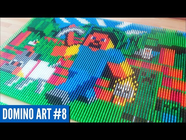 HUGE MINECRAFT ART MADE FROM 6,600 DOMINOES | Domino Art #8