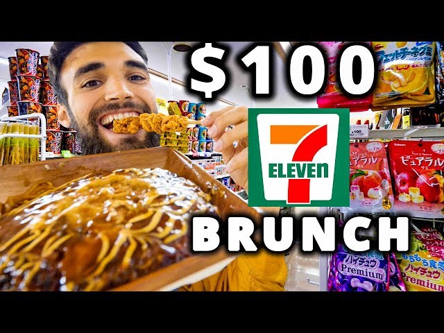 $100 7-ELEVEN BRUNCH CHALLENGE in TOKYO, JAPAN!