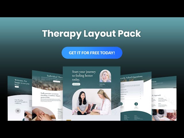 Get a FREE Therapy Layout Pack for Divi