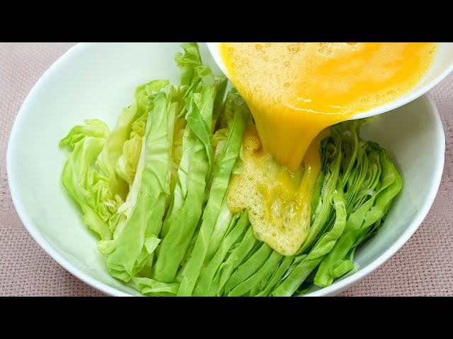 Cabbage with onions is tastier than meat! Why didn't I know this recipe? ASMR recipe