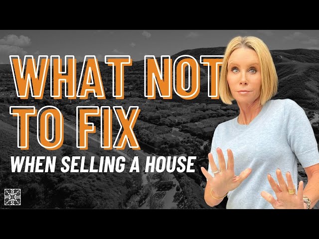 Selling a house? Don't fix this! Bad Investment!