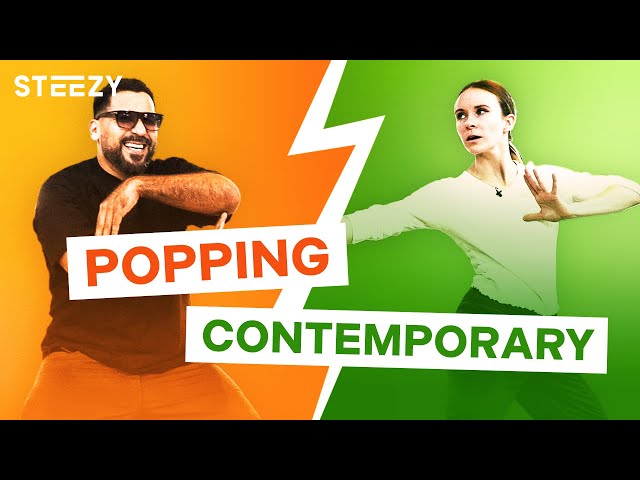 Popping vs. Contemporary Dancer – Dancers Learn Each Other’s Styles! | STEEZY.CO