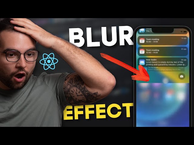 Create Gesture Based BLUR effects in React Native