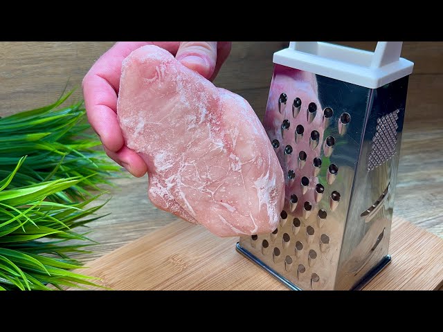 Grate frozen chicken breasts! You will love this tasty and quick recipe!