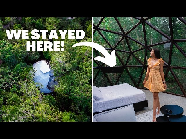 You Won't BELIEVE this GLASS DOME Airbnb by Cancun Mexico! (Full tour + Review!)