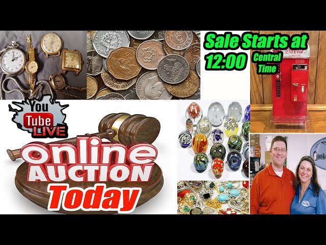 Live 3 Hour Auction Vintage Trinkets, Paperweights, Vintage coke items, Coins and much more
