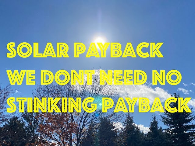 Solar panel payback
