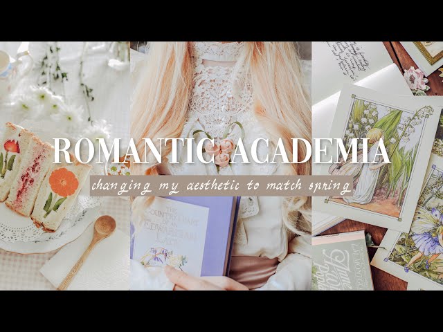 romantic academia aesthetic transformation 🥀☕ welcoming spring + vintage vibes