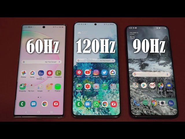 60Hz vs 90Hz vs 120Hz - Display Refresh Rate Comparison (S20 Ultra vs Note 10 Plus vs OnePlus 7 Pro)