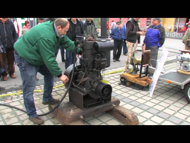 Deutz Glühkopfmotor - start and run - Hot Bulb Engine
