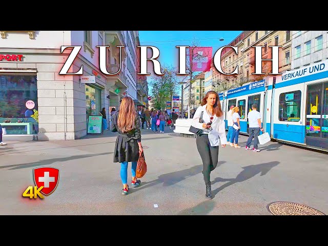 Switzerland Zurich 🇨🇭 City Stroll from Augustinergasse to Main Station 4K 60fps HDR