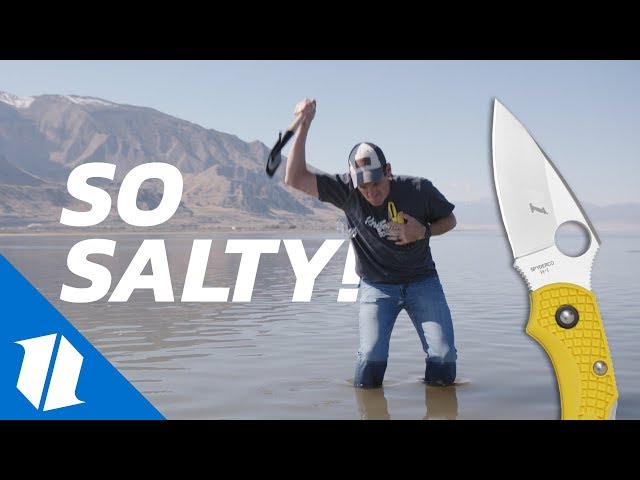 Will it Rust? Knives vs  Great Salt Lake | We Found a Drone!