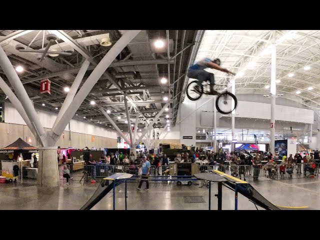 BMX Trickstars extreme stunt show New England International Auto Show 2024 Insta360 X4 camera 8K 360