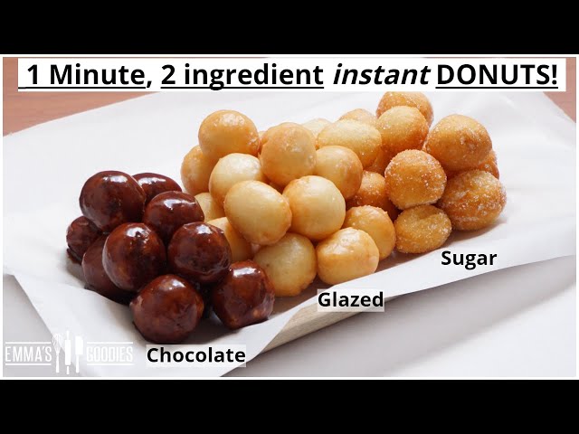 1 Minute, 2 Ingredient INSTANT DONUTS ! Easy Donuts Recipe !