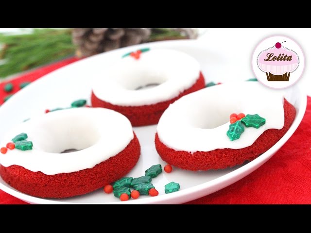 Red velvet donuts | receta de  navidad