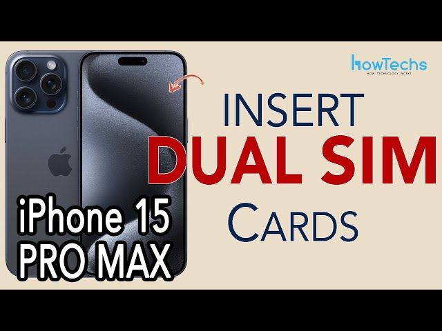iPhone 15 PRO MAX - How to Insert DUAL PHYSICAL SIM cards | Howtechs #iphone15promax #dualsim