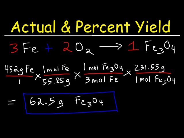 How To Calculate The Percent Yield and Theoretical Yield