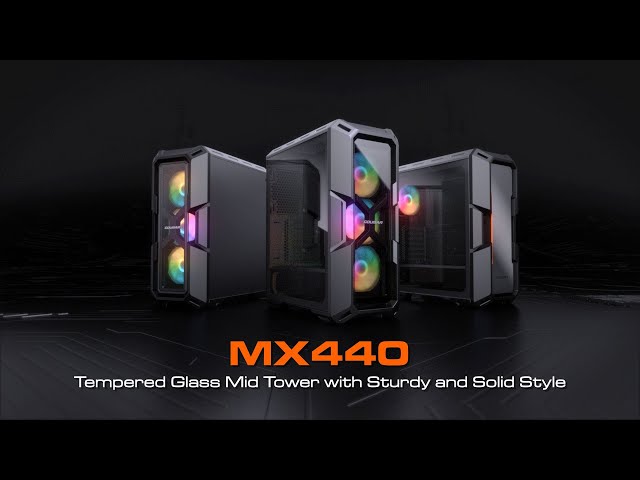 COUGAR MX440 Gaming Case - Tempered Glass Mid Tower with Sturdy and Solid Style