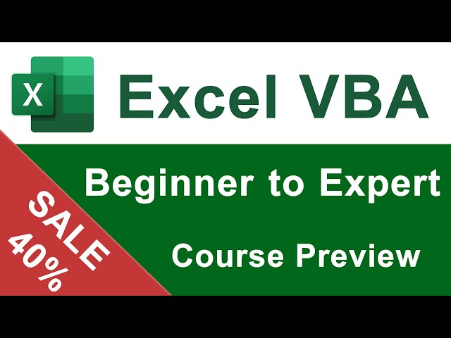 [40% Discount] Full VBA Course for Excel - Preview